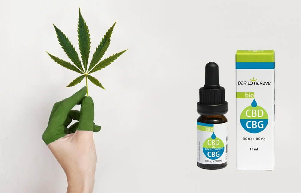 Slika prikazuje BIO CBD kapljice, ki vsebujejo tudi CBG - BIO CBD + CBG kapljice