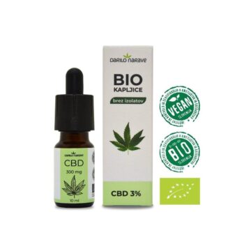 Predstavljene so BIO konopljine kapljice tipa CBD 3% z certifikati, odlična kombinacija popolnega spektra kanabinoidov.