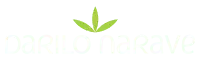 Slika prikazuje logotip podjetja Darilo Narave d.o.o., bela oblika logotipa.