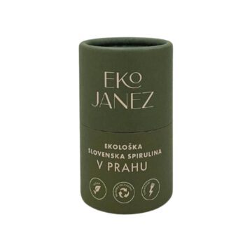 EKO Janez Spirulina v prahu v zeleni embalaži – bogat vir hranil za vsakdanjo prehrano.