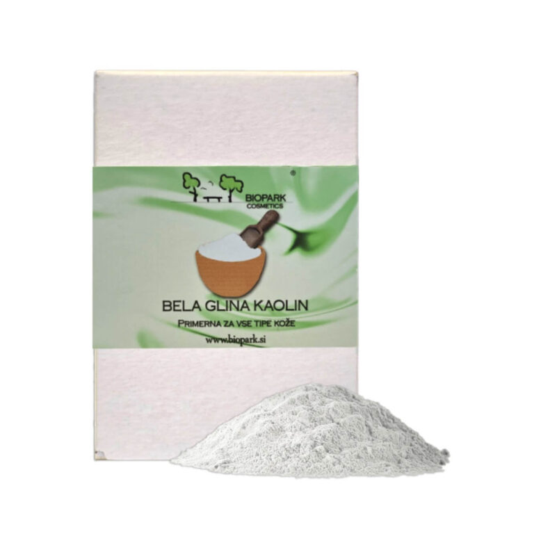 BIOPARK bela glina kaolin, primerna za vse tipe kože.