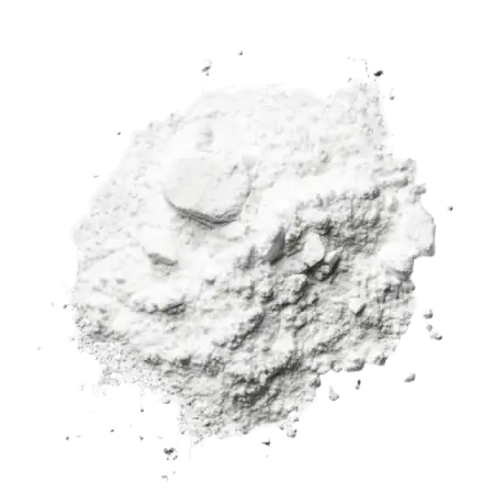 Bela glina kaolin v prahu v kupčku.